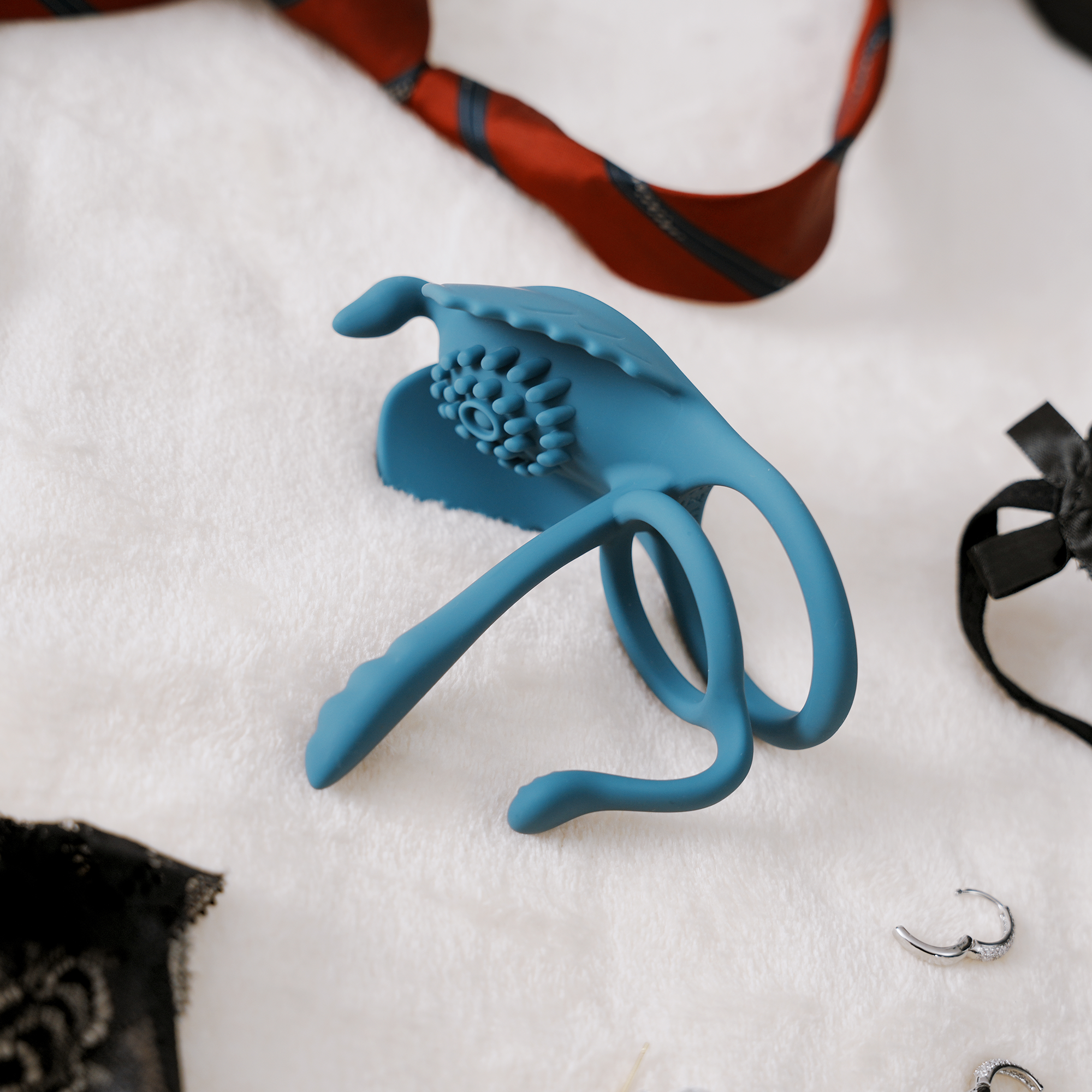 Lovepup Swan Penis Rings Remote Control Version - Blue