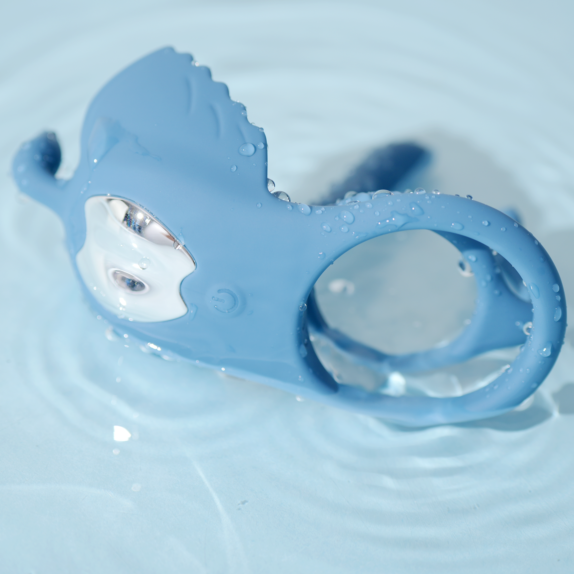 Lovepup Swan Penis Rings Remote Control Version - Blue