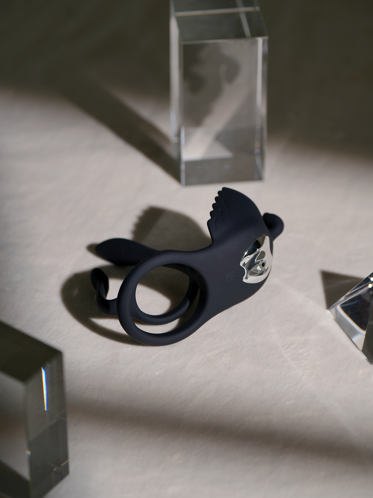 Lovepup Swan Penis Rings Remote Control Version - Black
