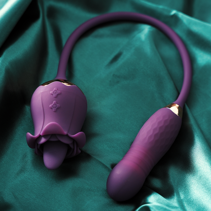 Lovepup Rose Clit Licking Stimulator &amp; Thrusting Egg