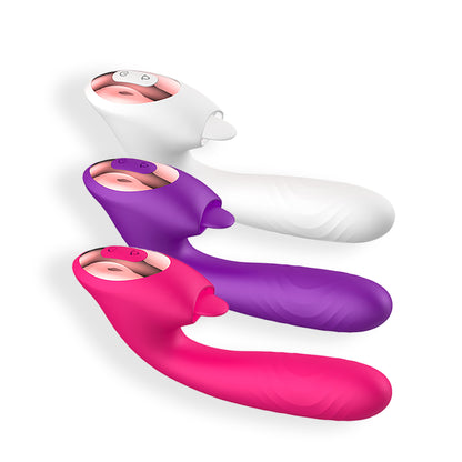 G-spot Vibrator &amp; Tongue Clit Licker