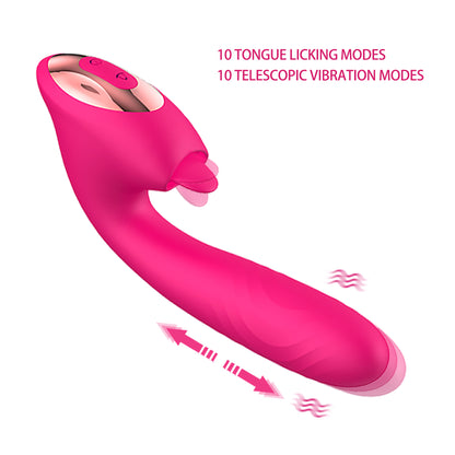 G-spot Vibrator &amp; Tongue Clit Licker